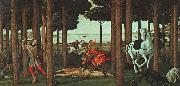 BOTTICELLI, Sandro The Story of Nastagio degli Onesti (second episode) gfhgf oil painting on canvas